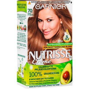 GARNIER Haarfarben Nutrisse Creme Dauerhafte Pflege-Haarfarbe 7N Nude Natürliches Mittelblond 1 Stk.