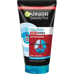 GARNIER Skin Active 3 In 1 Anti-Mitesser Mit Kohle Reinigungsgel Damen 150 Ml