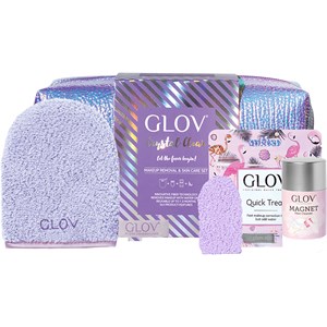 GLOV Coffrets Cadeaux Pour Elle Coffret Cadeau Basic Makeup Remover Very Berry 1 Pce. + Quick Treat Very Berry 1 Pce. Magnet Fiber Cleanser 40 G + Bag