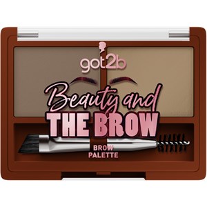 GOT2B - Augen - Beauty And The Brow 2-In1  Brow Powder & Wachs Palette Dark Brown