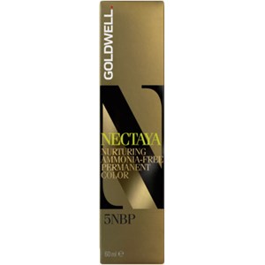 Goldwell Color Nectaya Enriched Naturals Nurturing Ammonia-Free Permanent Color 5NBK Light Brown Reflecting Golden Topaz 60 Ml