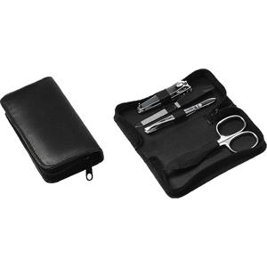 Hans Kniebes Sonnenschein Manicure-Etuis Manicure-Etui, Nappa-Schafleder, Rostfrei Schwarz 1 Stk.