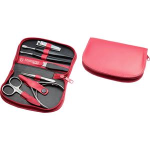 Hans Kniebes - Manicure-Etuis - 7-Piece Full-Grain Nappa Cowhide Leather Manicure Set with Zip, rust-free