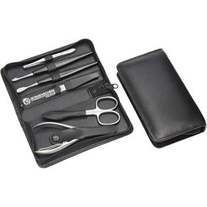 Hans Kniebes - Manicure-Etuis - 6-Piece Full-Grain Nappa Cowhide Leather Manicure Case