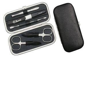 Hans Kniebes - Manicure-Etuis - 5-Piece Stainless Genuine Russian Leather Manicure Case