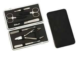 Hans Kniebes 7-Piece Stainless Full-Grain Amalfi Cowhide Leather Manicure Case Unisex 1 Stk.