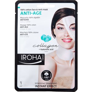 Iroha - Soin du visage - Anti Aging 100 % Cotton Face & Neck Mask