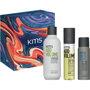 KMS Cheveux Addvolume Coffret Cadeau Addvolume Shampoo 300 Ml + Addvolume Leave-In Conditioner 250 Ml + Hairstay Anti-Humidity Seal 75 Ml 1 Stk.