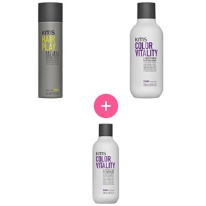 KMS - Colorvitality - KMS Colorvitality Shampoo 300 ml + Conditioner 250 ml + Hairplay Dry Wax 75 ml