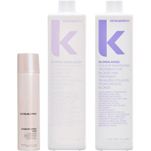 Kevin Murphy - Blonde Angel - Kevin Murphy Blonde Angel Wash 1000 ml + Treatment 1000 ml + Styling Session Spray Flex 400 ml