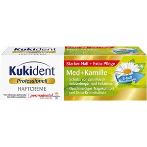 Kukident Soin Dentaire Prosthetic Care Crème Adhésive Pour Prothèse Dentaire Med+Camomille 40 G
