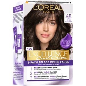 L’Oréal Paris Collection Excellence Cool Creme Haarfarbe 4.11 Ultra Kühles Mittelbraun 1 Stk.