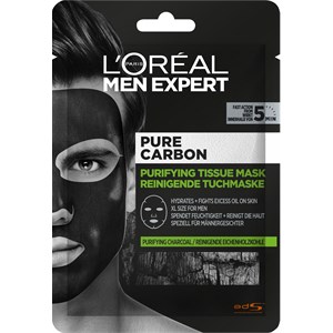 L’Oréal Paris Men Expert - Gesichtspflege - Pure Charcoal klärende Tuchmaske