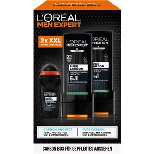 L’Oréal Paris Men Expert Collection Pure Carbon Carbon Box Carbon Protect Deodorant Roll-On 50 Ml + Pure Carbon 5in1 Duschgel 2x400 Ml 1 Stk.