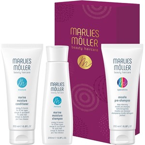 Marlies Möller Marine Moisture Coffret Cadeau Marine Moisture Shampoo 200 Ml + Marine Moisture Conditioner 200 Ml + Micelle Pre-Shampoo 200 Ml 1 Stk.