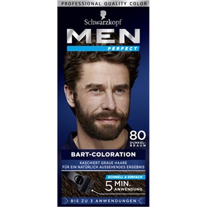 Men Perfect Soin Des Cheveux Coloration Coloration Pour Barbe 80 Châtain Foncé Naturel 30 Ml