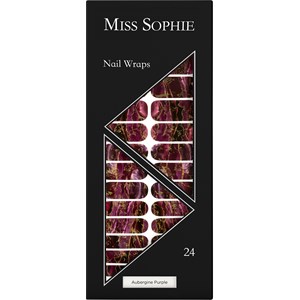Miss Sophie Ongles Feuilles Pour Ongles Aubergine Purple Nail Wrap 24 Stk.