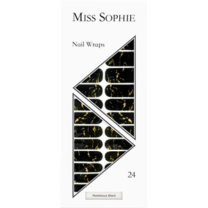 Miss Sophie Nägel Nagelfolien Marbleous Black Nail Wrap 24 Stk.