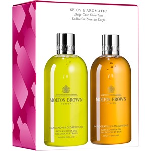Molton Brown Bath & Body Bath & Shower Gel Spicy & Aromatic Body Care Collection Cardamom & Cedarwood Bath & Shower Gel 300 Ml + Invigorating Suma Gin