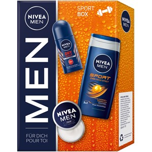 NIVEA Männerpflege Deodorant Geschenkset Duschgel 250 Ml + Dry Impact Anti-Transpirant Deo Roll-On 50 Ml + Creme 30 Ml 230 Ml