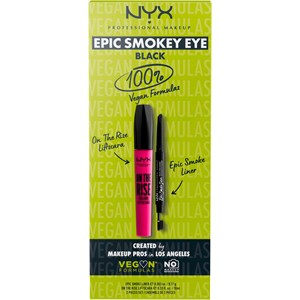 NYX Professional Makeup Augen Make-up Augenbrauen Geschenkset On The Rise Volume Liftscara Mascara Black 10 Ml + Fill & Fluff Eyebrow Pomade Pencil Bl