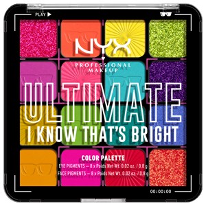 NYX Professional Makeup Augen Make-up Lidschatten Ultimate Shadow Palette I Know That's Bright 12,80 G