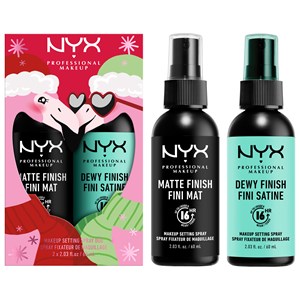 NYX Professional Makeup Gesichts Make-up Foundation Geschenkset Matte Finish Fini Mat 60 Ml + Dewy Finish Fini Satine 60 Ml 2 X 60 Ml