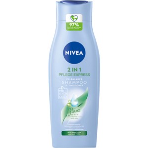 NIVEA Haarpflege Shampoo 2in1 Pflege Express Shampoo + Spülung 400 Ml