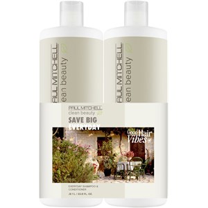 Paul Mitchell Soin Des Cheveux Clean Beauty Coffret Cadeau Shampoo 1000 Ml + Conditioner 1000 Ml 2 X 1000 Ml