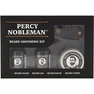 Percy Nobleman Soin Soin De La Barbe Beard Grooming Kit Beard Wash 30 Ml + Beard Conditioning Oil 30 Ml + Moustache Wax 20 Ml + Beard Comb 1 Stk.