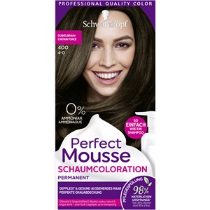 Perfect Mousse Haarpflege Coloration 4-0/400 Dunkelbraun Stufe 3 Perfect Mousse Schaum-Coloration 93 Ml