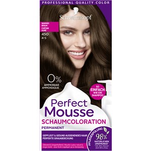 Perfect Mousse - Coloration - 4-5/450 Warmes Braun Stufe 3 Perfect Mousse Schaum-Coloration