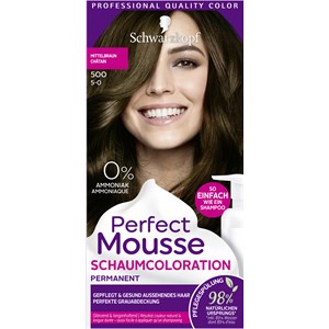 Perfect Mousse - Coloration - 5-0/500 Mittelbraun Stufe 3 Perfect Mousse Schaum-Coloration