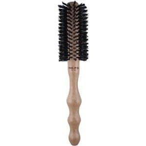 Philip B - Bürsten - Round Hairbrush, Polish Mahogany Handle