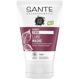 Sante Naturkosmetik - Maske - Øko-Birkeblad & Planteprotein 3-min. glansmaske med økologisk birkeblad & vegetabilsk protein