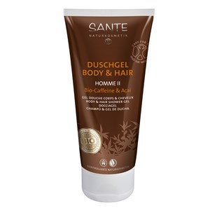 Sante Naturkosmetik - Kosmetyki do pielęgnacji dla mężczyzn - Homme II Shower Gel Body & Hair 2 in 1 Bio-Caffeine & Açai