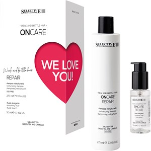 Selective Professional Haarpflege On Care Repair We Love You Set Restructuring Shampoo 275 Ml + Smoothing Fluid 50 Ml 325 Ml