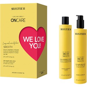 Selective Professional Haarpflege On Care Smooth We Love You Set Taming & Strengthening Shampoo 275 Ml + Hair Cuticle Smoothing Milk 275 550 Ml