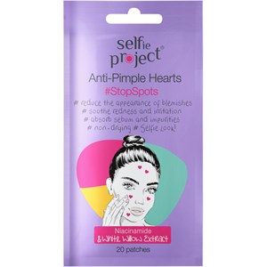 Selfie Project Gesichtsreinigung Anti-Pimple Hearts Anti-Pickel-Masken Damen 20 Stk.