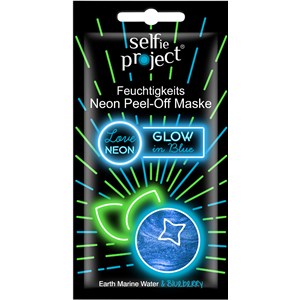 Selfie Project - Neon Masken - #Glow in Blue Feuchtigkeits Neon Peel-Off Maske