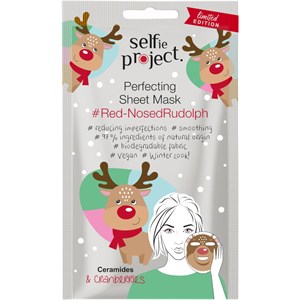 Selfie Project Gesichtsmasken Tuchmasken Perfektionierende Maske #Red-Nosed Rudolph 1 Stk.