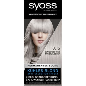 Syoss Colorations Coloration 10_15 Titane Brillant Niveau 3 Blond Permanent 115 Ml