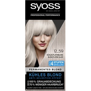 Syoss Colorations Coloration 12_59 Blond Platine Froid Niveau 3 Coloration 115 Ml
