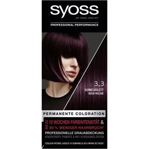 Syoss - Coloration - 3_3 Dark Violet Level 3 Permanent colour
