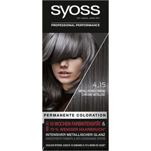 Syoss Colorationen Coloration 4_15 Metallisches Chrom Stufe 3 Permanente Coloration 115 Ml