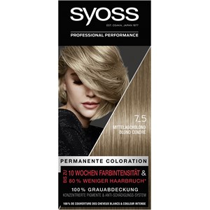 Syoss Colorationen Coloration 7_5 Mittelaschblond Stufe 3 Coloration 115 Ml