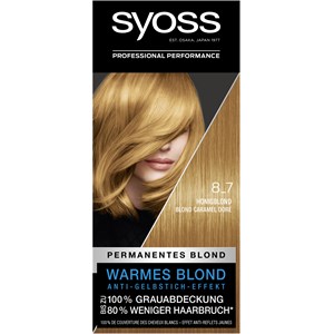Syoss Colorations Coloration 8_7 Blond Miel Niveau 3 Coloration Permanente 115 Ml
