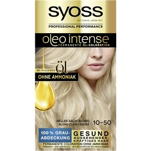 Syoss Colorations Oleo Intense 10-50 Blond Cendré Clair Niveau 3 Coloration Huile 115 Ml
