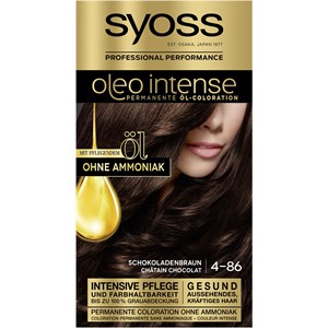 Syoss Colorations Oleo Intense 4-86 Châtain Chocolat Niveau 3 Coloration Huile 115 Ml