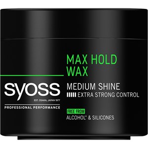 Syoss Soin Des Cheveux Styling Max Hold Tenue 5, Mega Extra Tenue Wax 150 Ml
